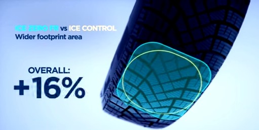 Pirelli Winter Ice Zero FR контактное пятно